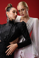 Siyah Triko Cut Out Detaylı Midi Elbise